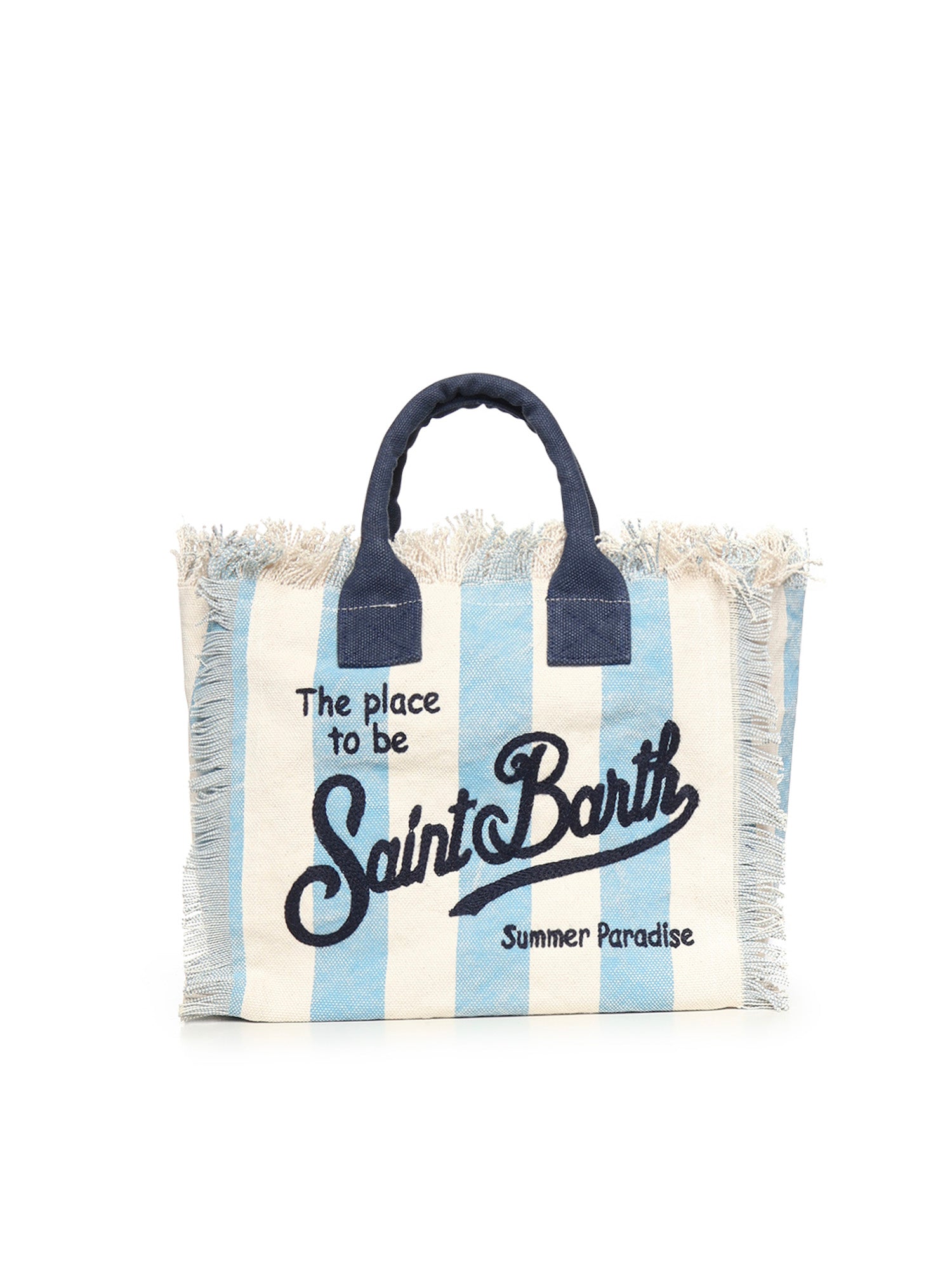 Borsa Colette in canvas a righe COL0001 02629L MC2 SAINT BARTH 
