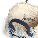 Borsa Colette in canvas a righe COL0001 02629L MC2 SAINT BARTH 