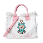 Borsa Colette in canvas con ricamo Labubu COL0001 02634L MC2 SAINT BARTH 