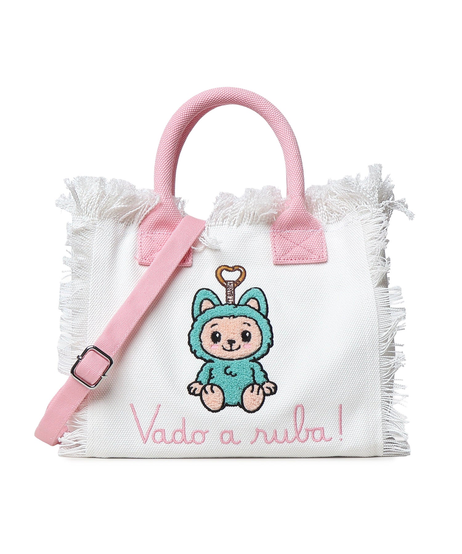 Borsa Colette in canvas con ricamo Labubu COL0001 02634L MC2 SAINT BARTH 