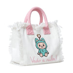 Borsa Colette in canvas con ricamo Labubu COL0001 02634L MC2 SAINT BARTH 
