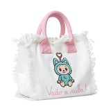 Borsa Colette in canvas con ricamo Labubu COL0001 02634L MC2 SAINT BARTH 