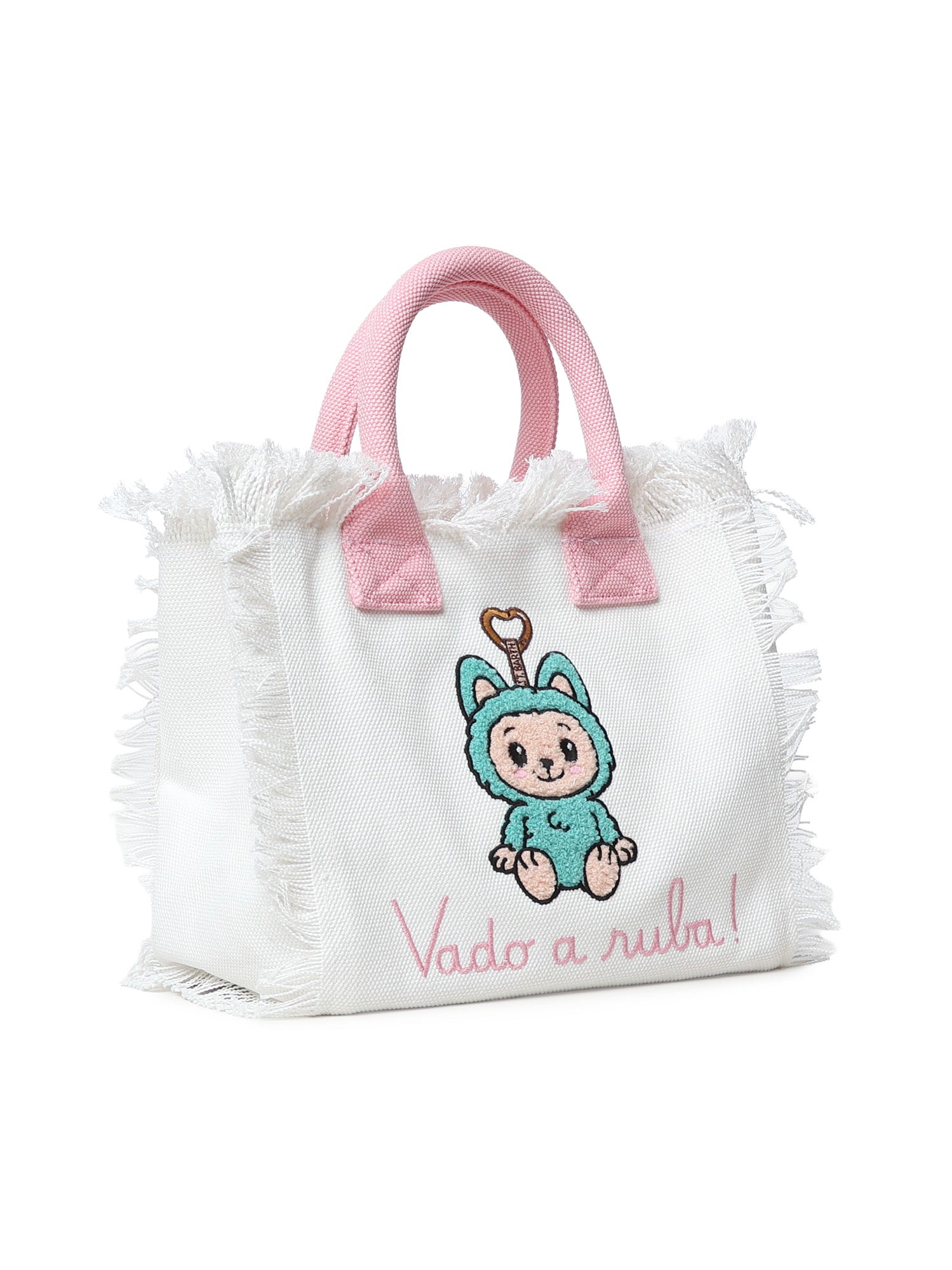 Borsa Colette in canvas con ricamo Labubu COL0001 02634L MC2 SAINT BARTH 