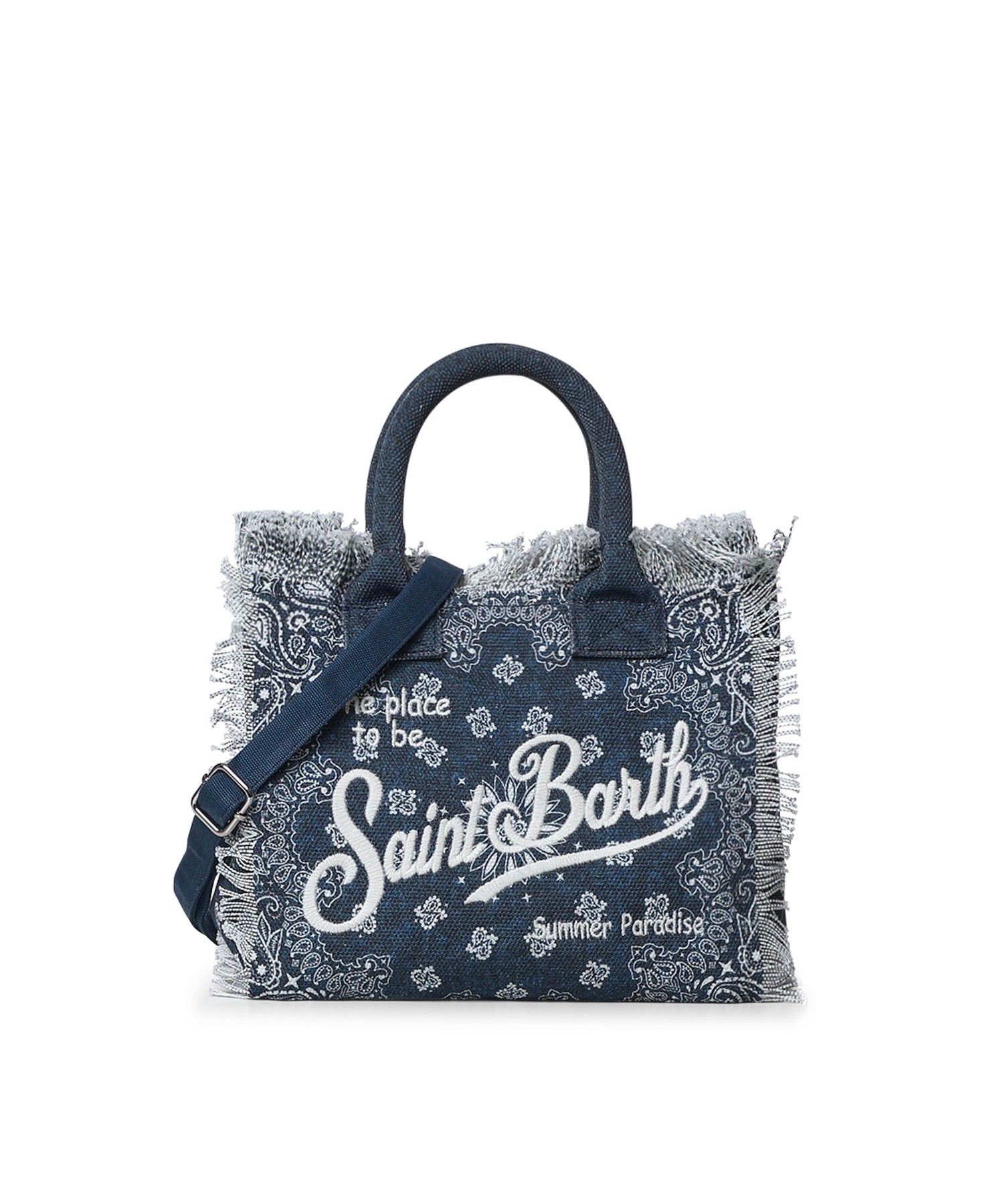 Borsa Colette in canvas con stampa bandana COL0001 09488L MC2 SAINT BARTH 