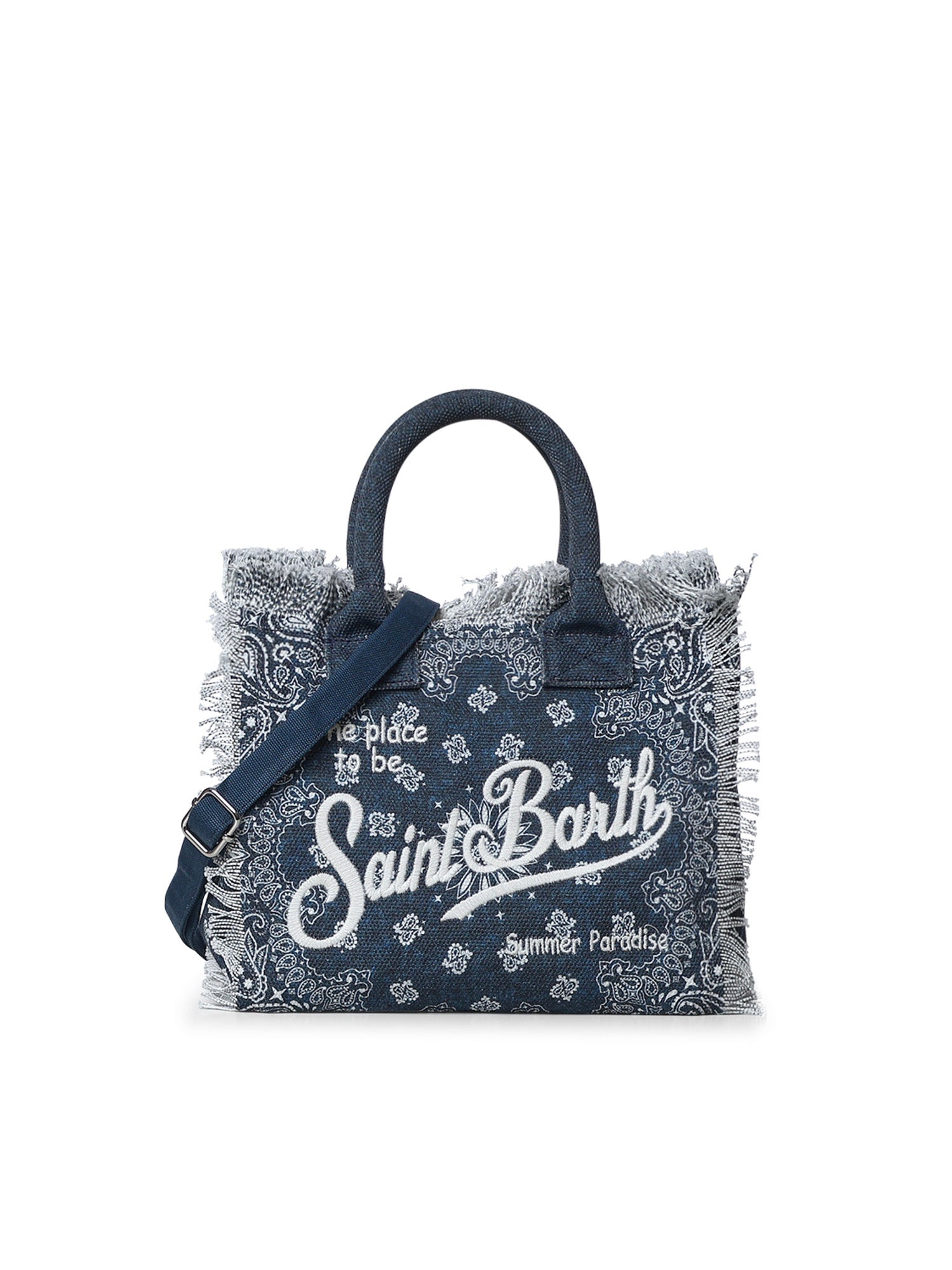 Borsa Colette in canvas con stampa bandana COL0001 09488L MC2 SAINT BARTH 