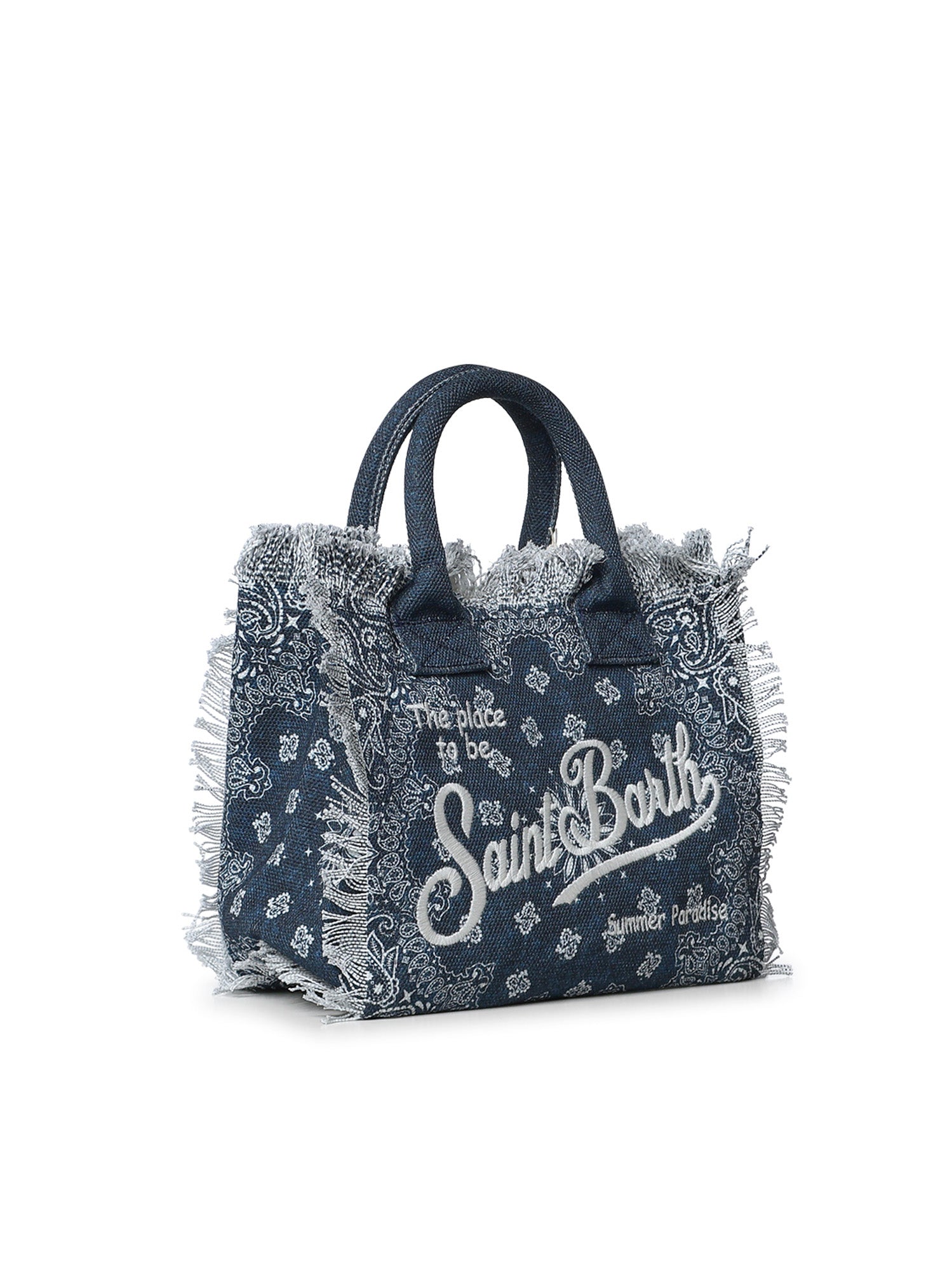Borsa Colette in canvas con stampa bandana COL0001 09488L MC2 SAINT BARTH 
