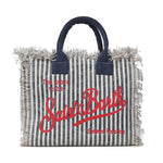 Borsa Colette in canvas a righe COL0001 09852L MC2 SAINT BARTH 