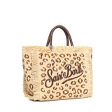Borsa Colette in tessuto effetto paglia con ricamo leopardato COL0017 00349L MC2 SAINT BARTH 