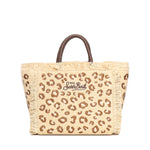 Borsa Colette in tessuto effetto paglia con ricamo leopardato COL0017 00349L MC2 SAINT BARTH 