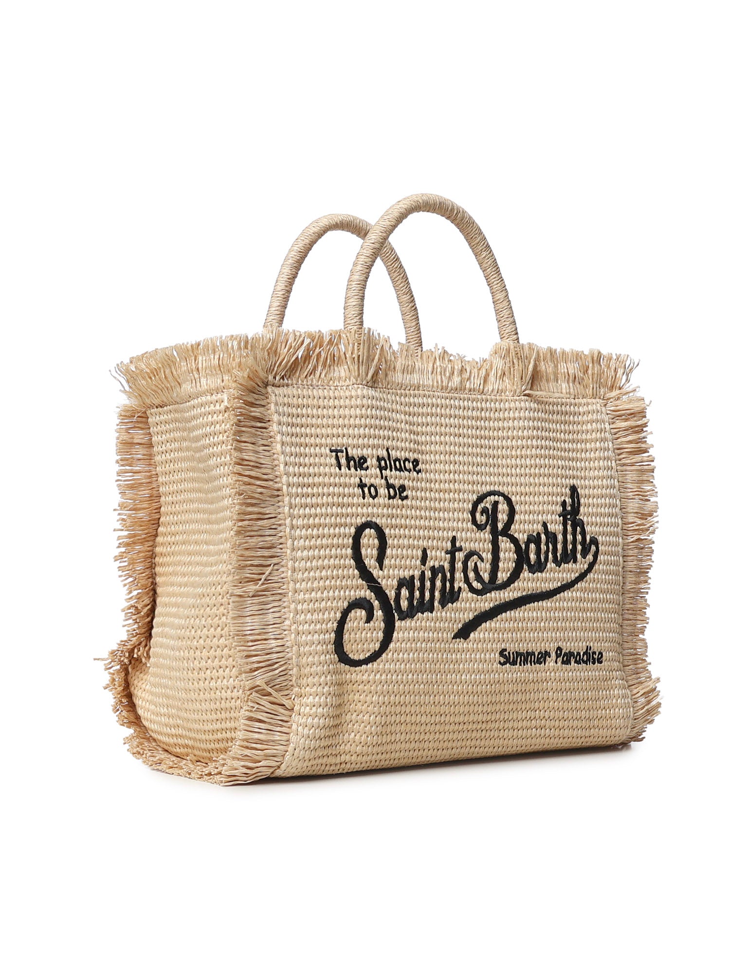 Borsa Colette effetto paglia con logo COL0017 00421L MC2 SAINT BARTH 