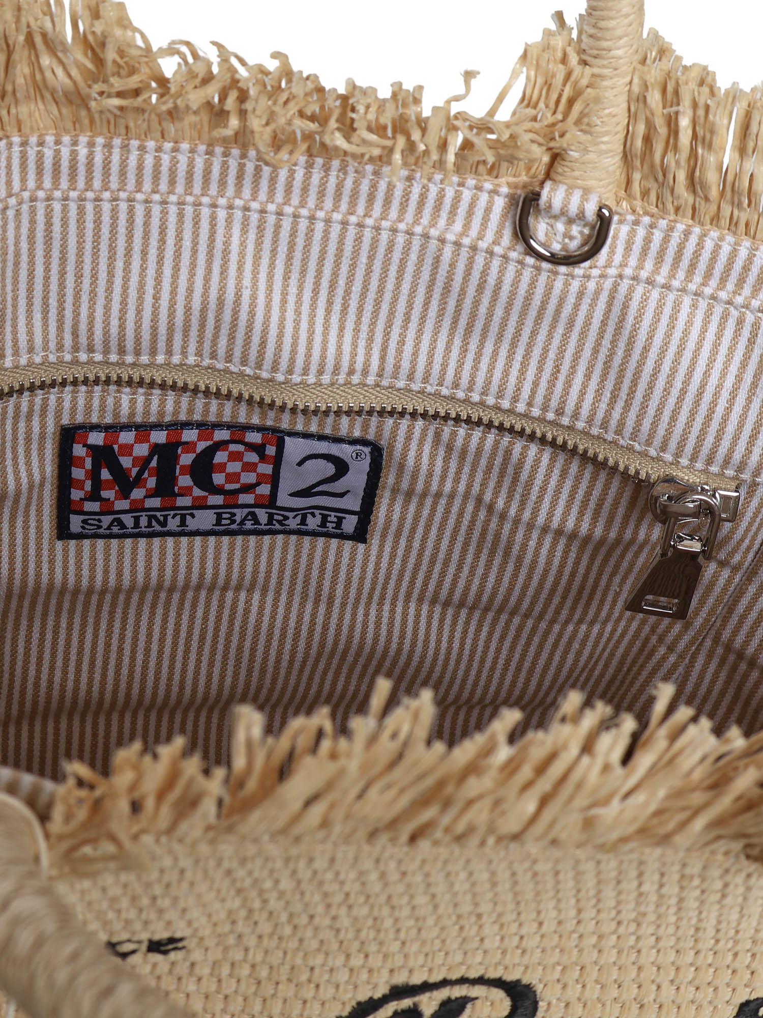Borsa Colette effetto paglia con logo COL0017 00421L MC2 SAINT BARTH 
