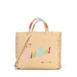 Borsa Colette in tessuto effetto paglia con logo COL0017 02737L MC2 SAINT BARTH 