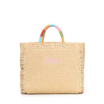 Borsa Colette in tessuto effetto paglia con logo COL0017 02737L MC2 SAINT BARTH 