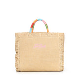 Borsa Colette in tessuto effetto paglia con logo COL0017 02737L MC2 SAINT BARTH 