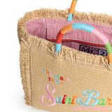Borsa Colette in tessuto effetto paglia con logo COL0017 02737L MC2 SAINT BARTH 