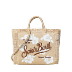 Borsa Colette in tessuto effetto paglia con logo COL0017 03047L MC2 SAINT BARTH 