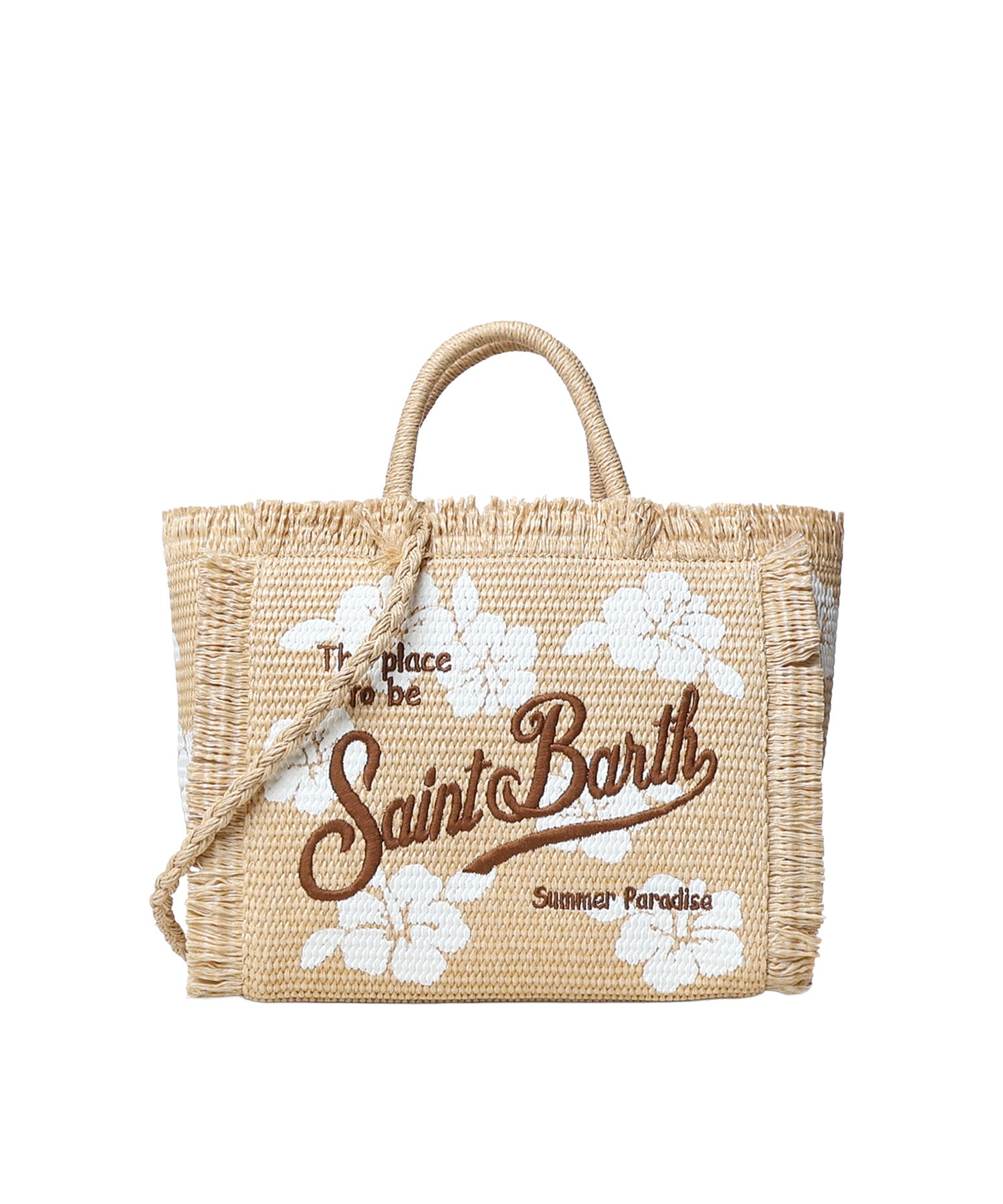 Borsa Colette in tessuto effetto paglia con logo COL0017 03047L MC2 SAINT BARTH 