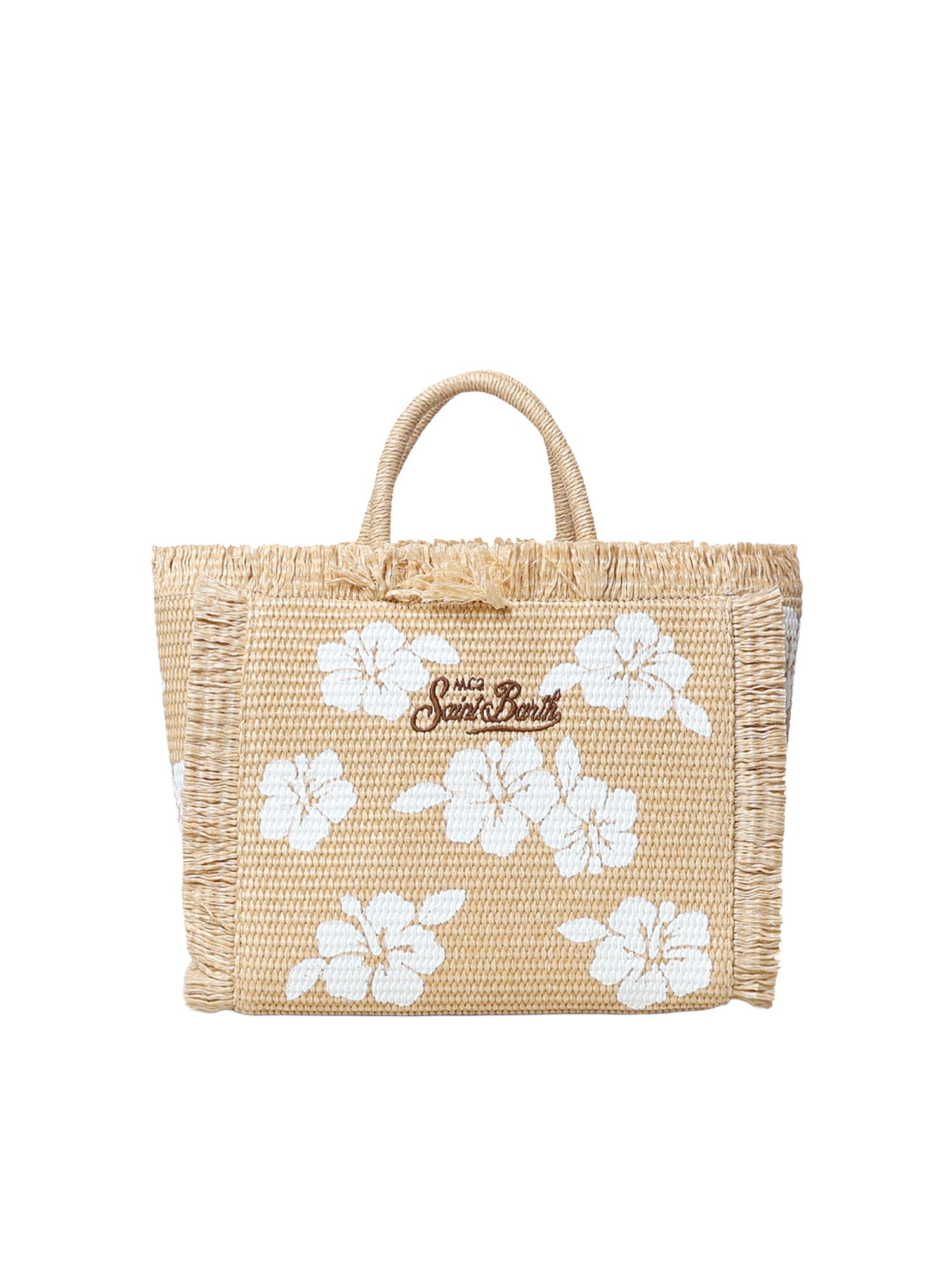 Borsa Colette in tessuto effetto paglia con logo COL0017 03047L MC2 SAINT BARTH 
