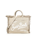 Borsa Colette in lino con logo COL0018 01139L MC2 SAINT BARTH 