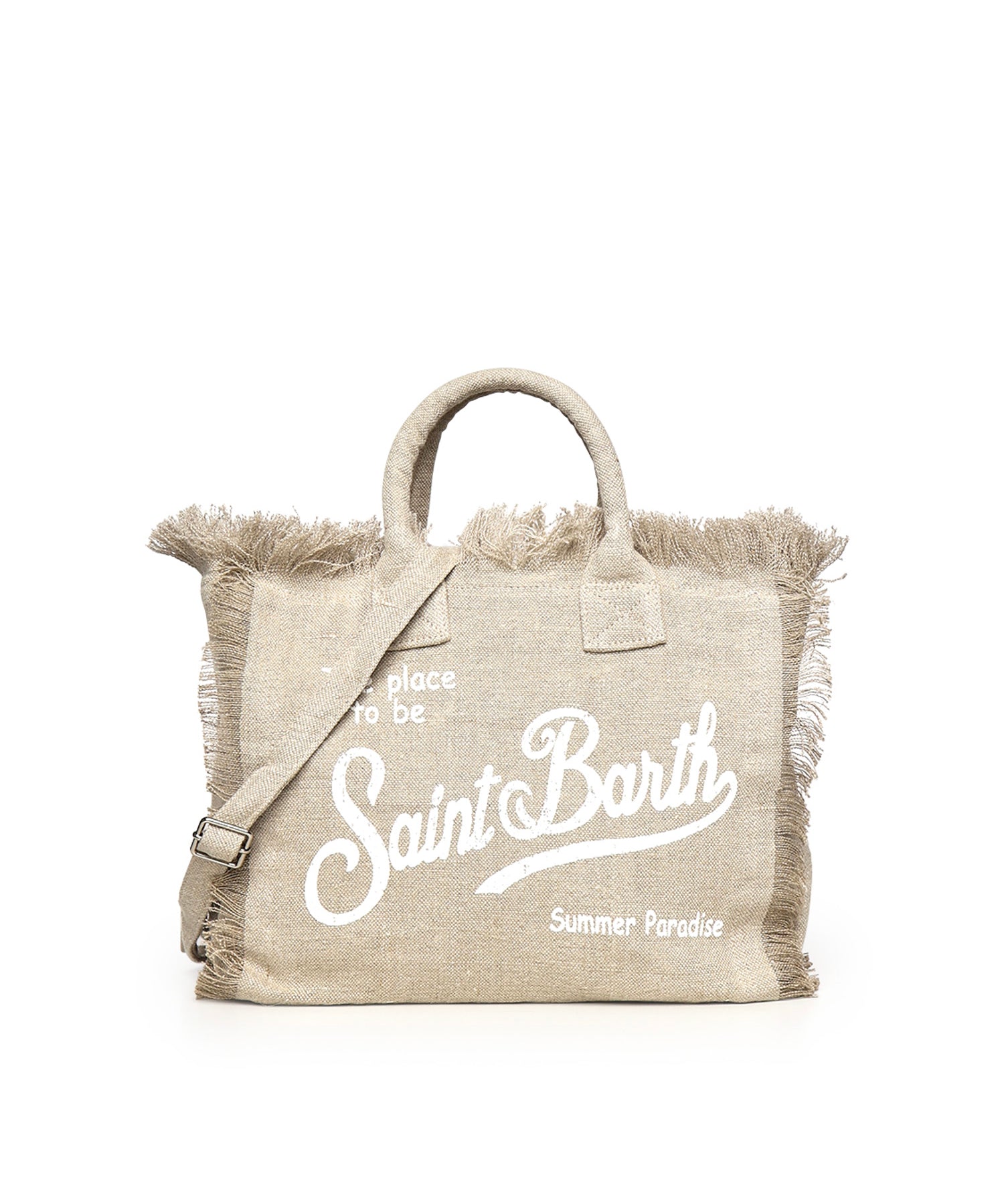 Borsa Colette in lino con logo COL0018 01139L MC2 SAINT BARTH 