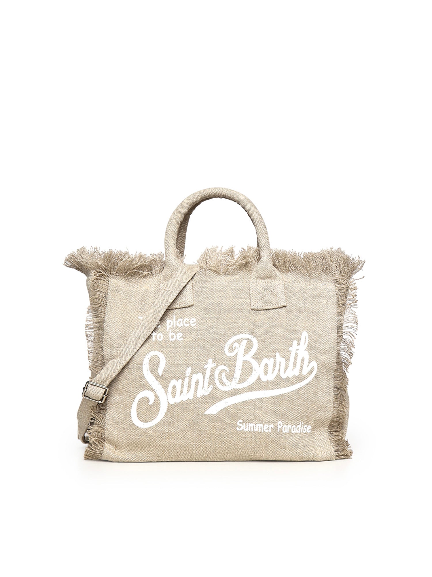 Borsa Colette in lino con logo COL0018 01139L MC2 SAINT BARTH 