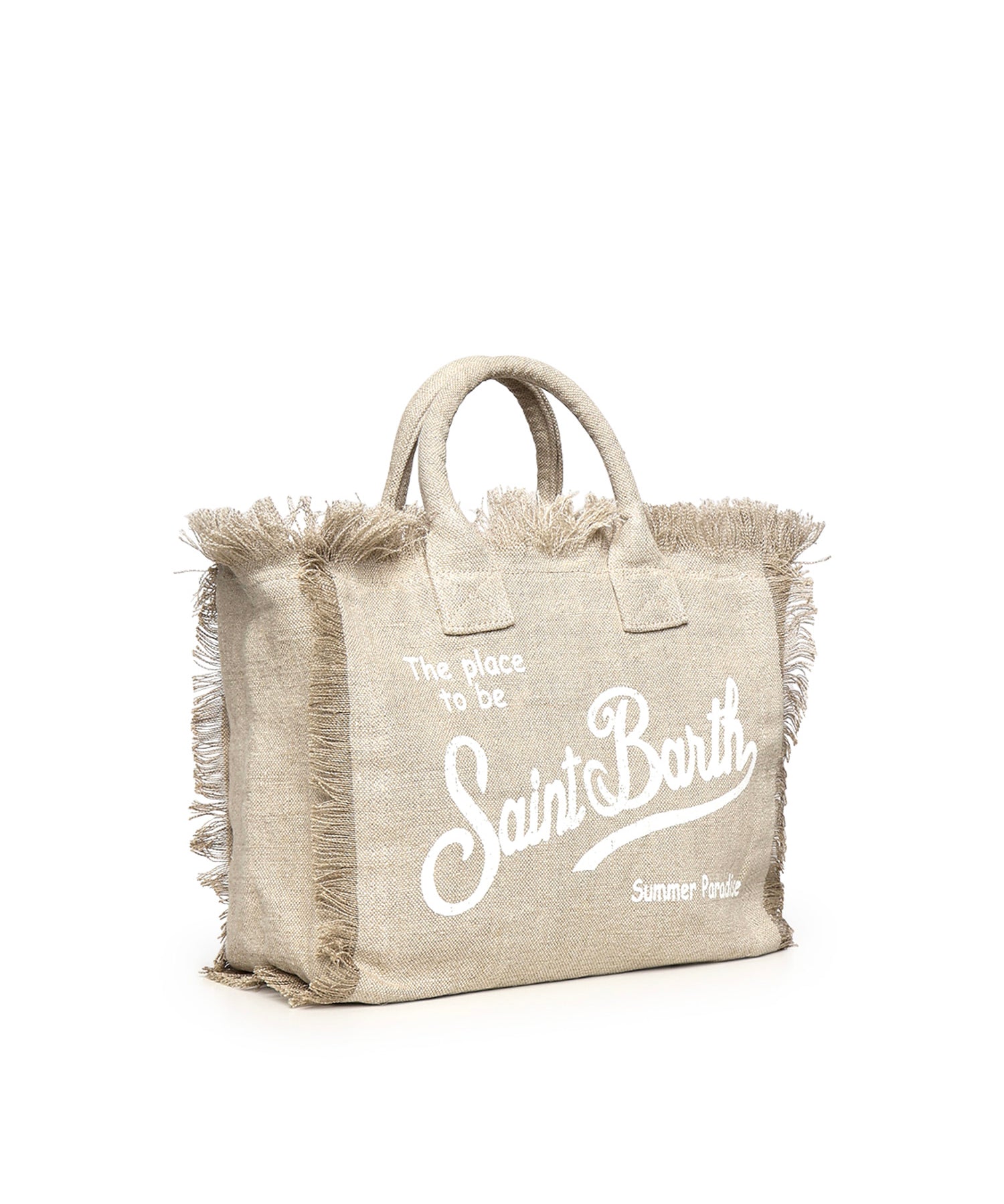 Borsa Colette in lino con logo COL0018 01139L MC2 SAINT BARTH 