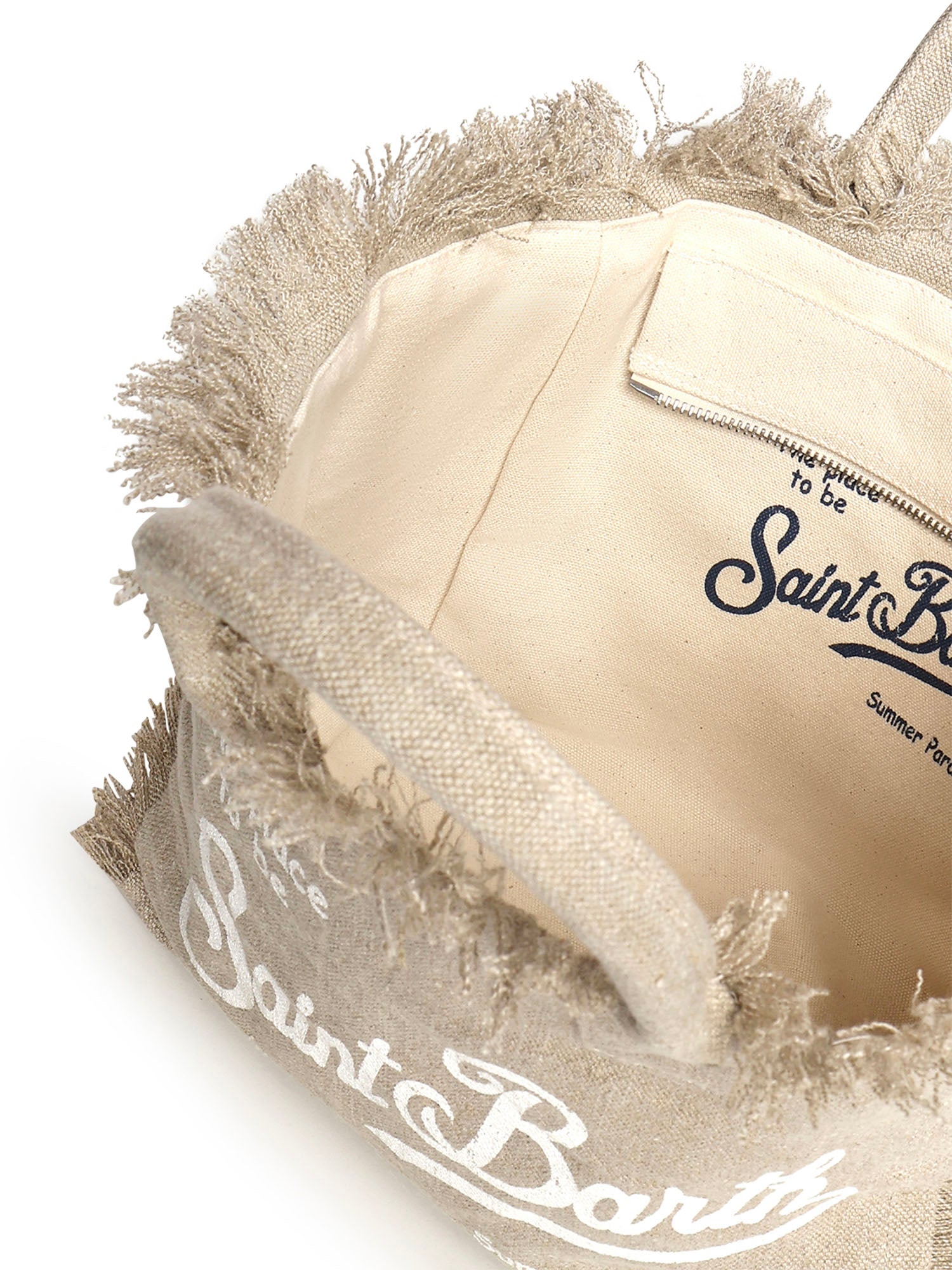 Borsa Colette in lino con logo COL0018 01139L MC2 SAINT BARTH 