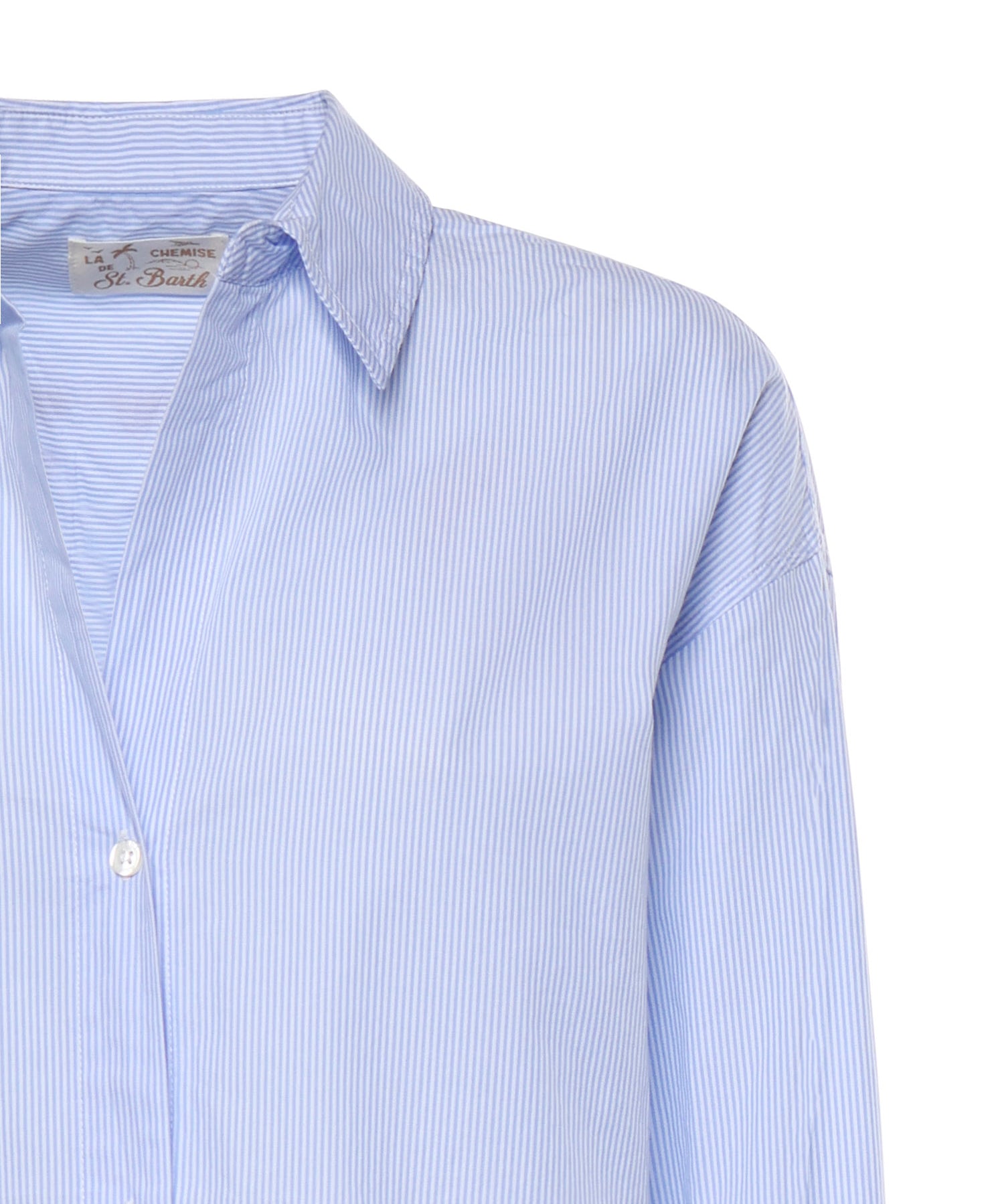 Camicia in cotone a righe CYS0001 00809L MC2 SAINT BARTH 