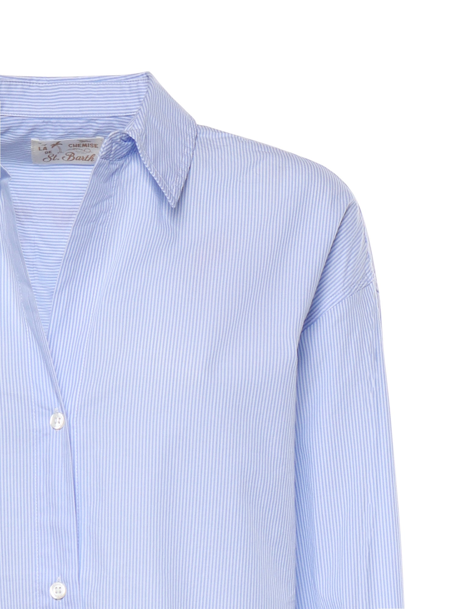 Camicia in cotone a righe CYS0001 00809L MC2 SAINT BARTH 