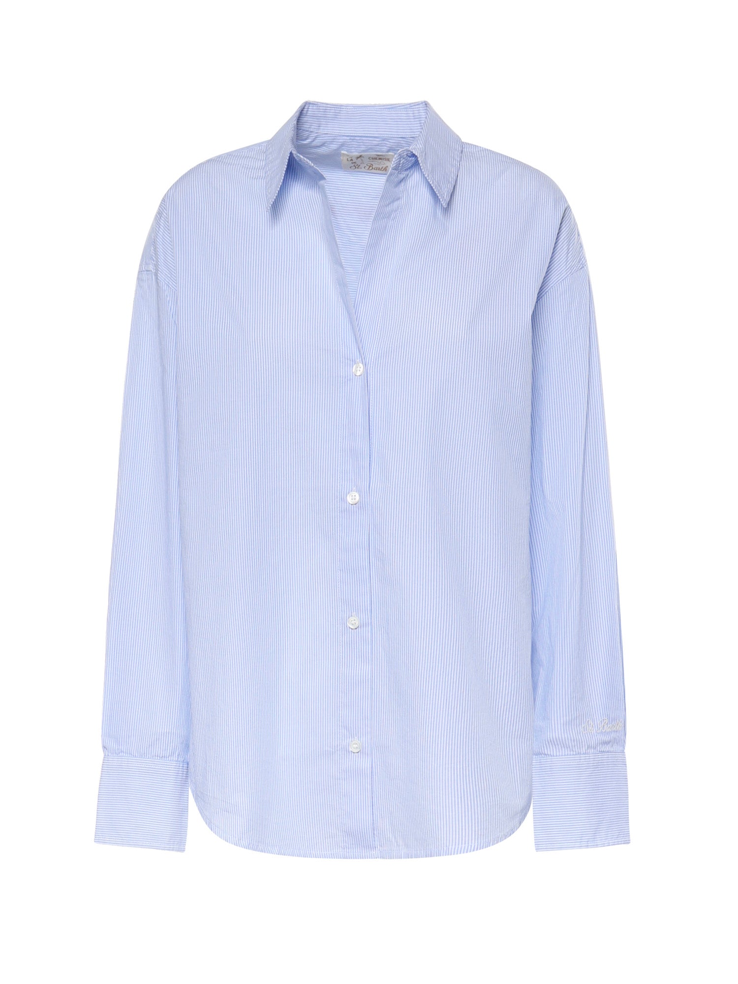 Camicia in cotone a righe CYS0001 00809L MC2 SAINT BARTH 