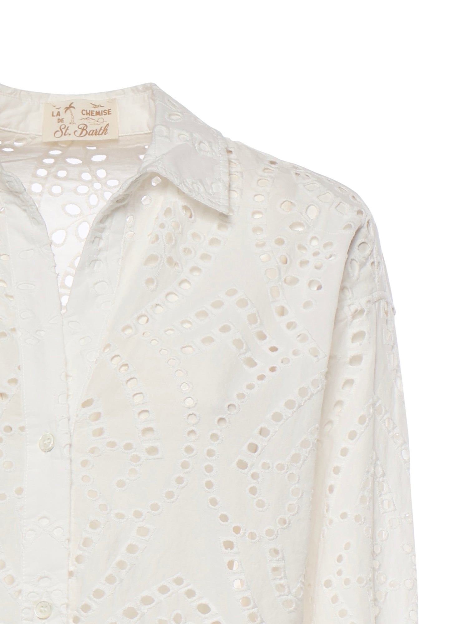 Camicia in cotone sangallo CYS0001 01000L MC2 SAINT BARTH 