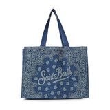 Borsa Essential in denim con stampa bandana EBAGN006 00780L MC2 SAINT BARTH 