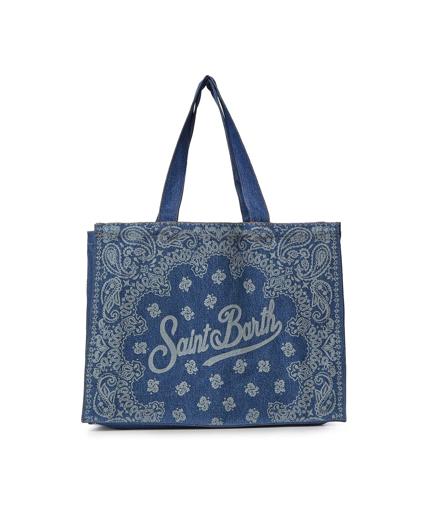 Borsa Essential in denim con stampa bandana EBAGN006 00780L MC2 SAINT BARTH 