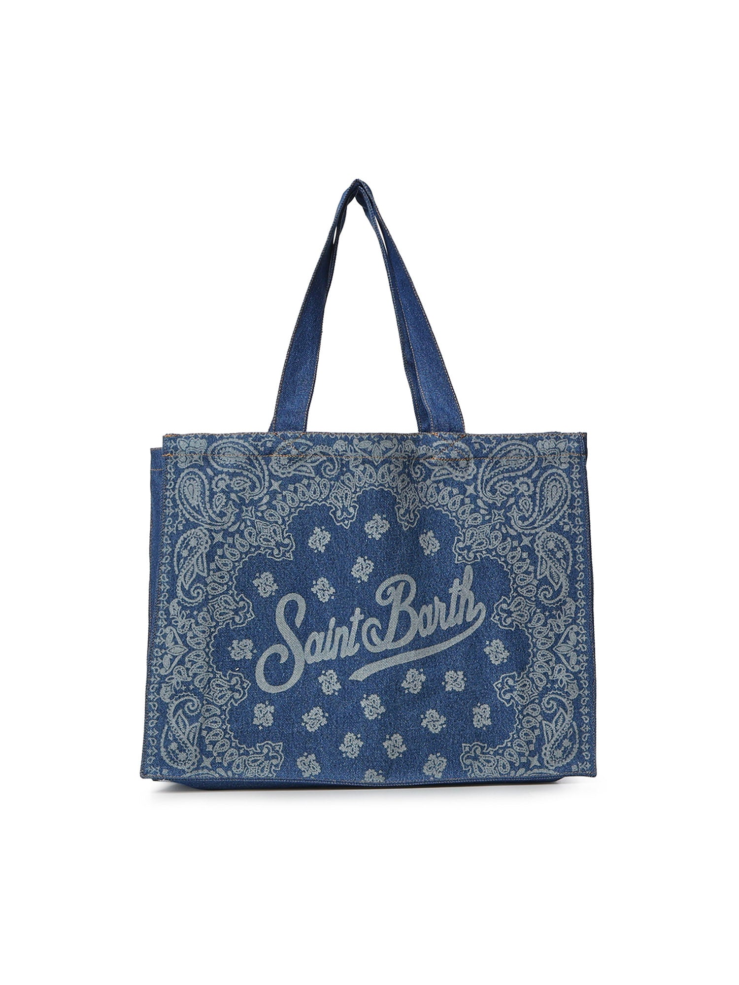 Borsa Essential in denim con stampa bandana EBAGN006 00780L MC2 SAINT BARTH 