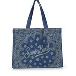 Borsa Essential in denim con stampa bandana EBAGN006 00780L MC2 SAINT BARTH 