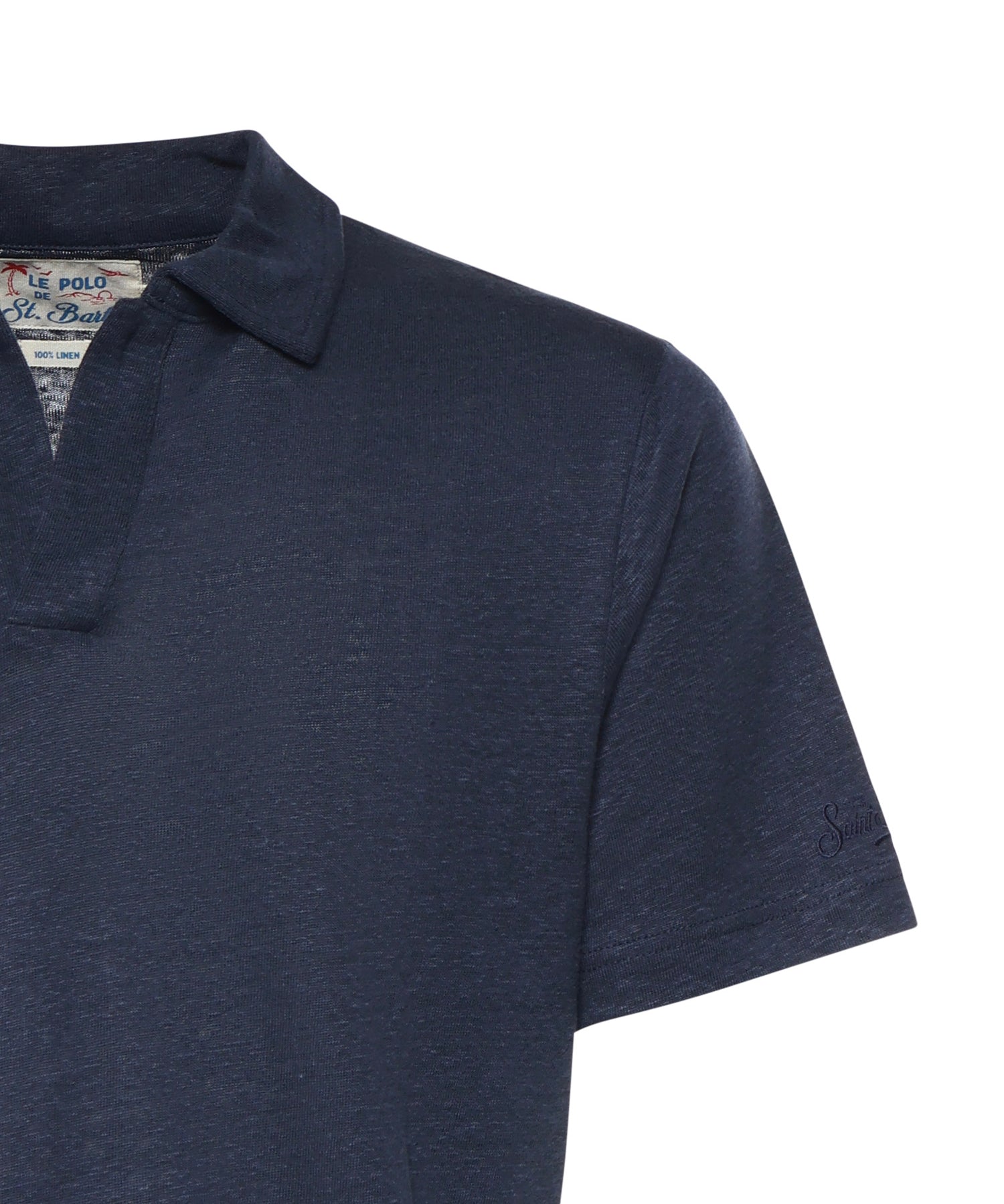 Polo in lino FRS0001 00119L MC2 SAINT BARTH 