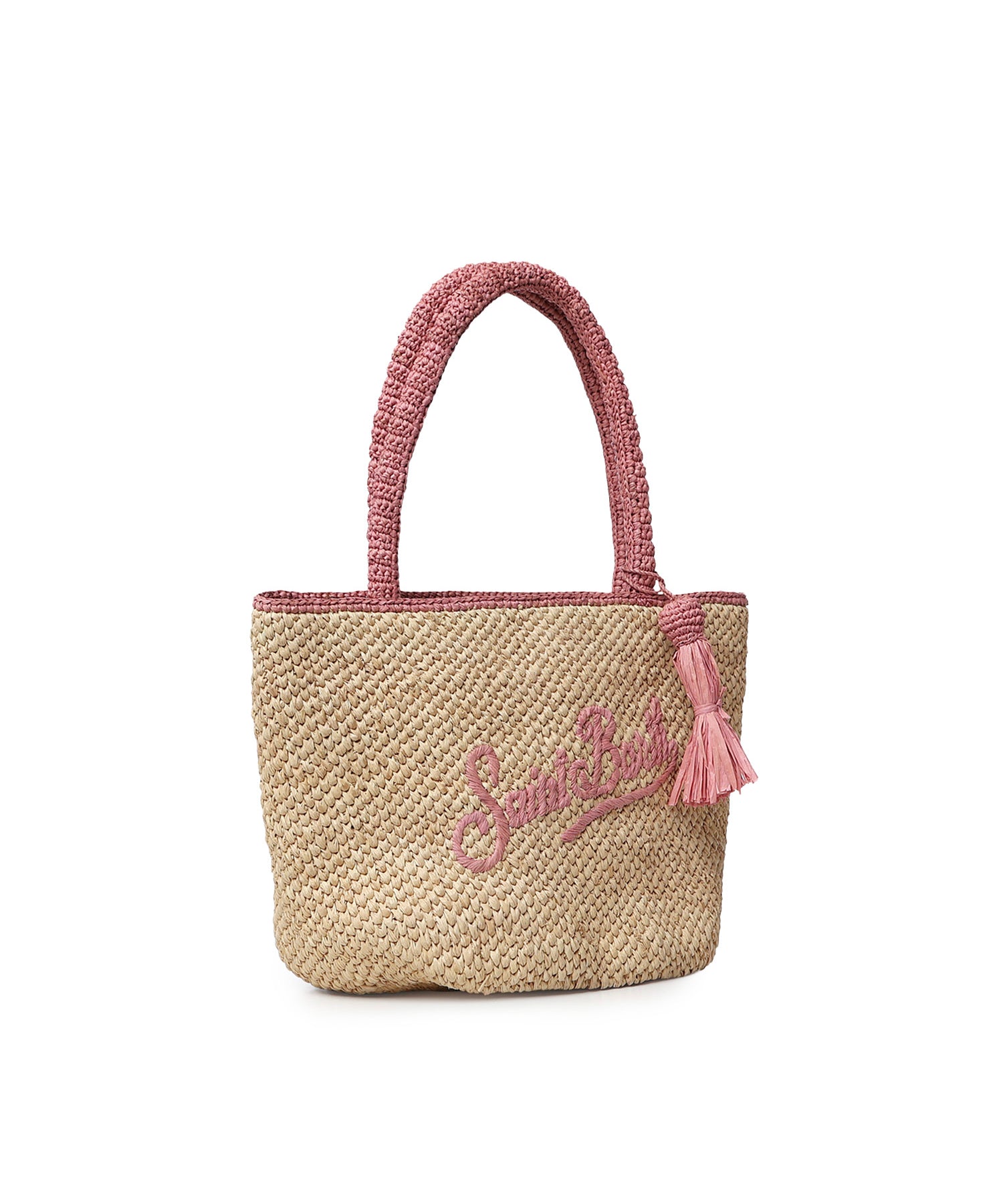 Borsa Marcy in raffia con nappetta e logo MARR001 00415L MC2 SAINT BARTH 