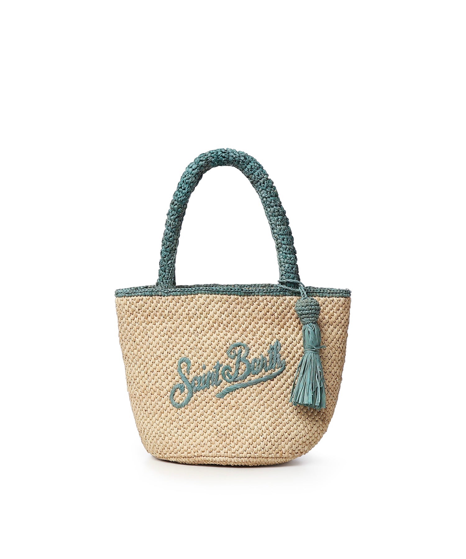 Borsa Marcy medium in raffia con logo MARR002 00221L MC2 SAINT BARTH 
