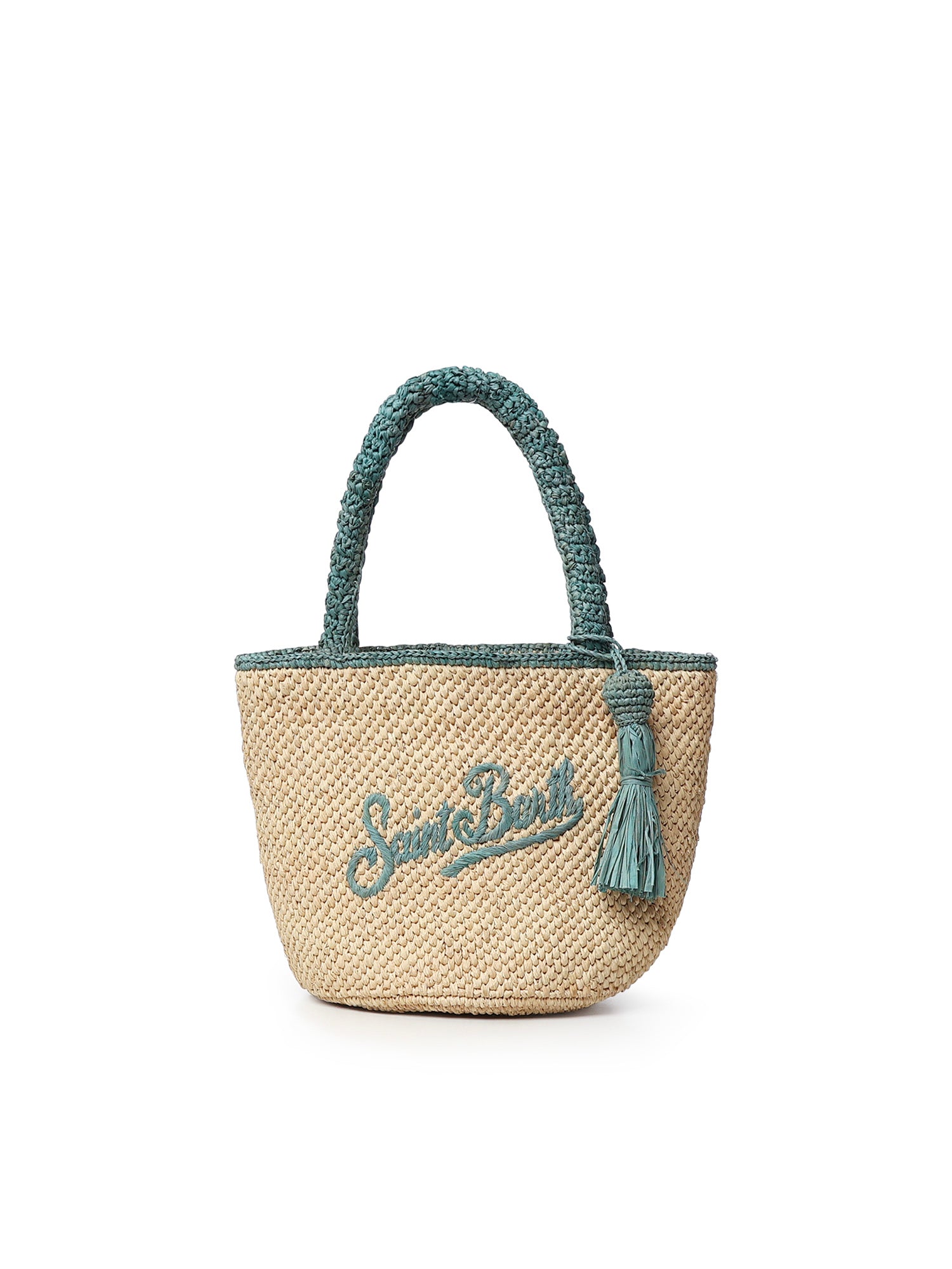 Borsa Marcy medium in raffia con logo MARR002 00221L MC2 SAINT BARTH 