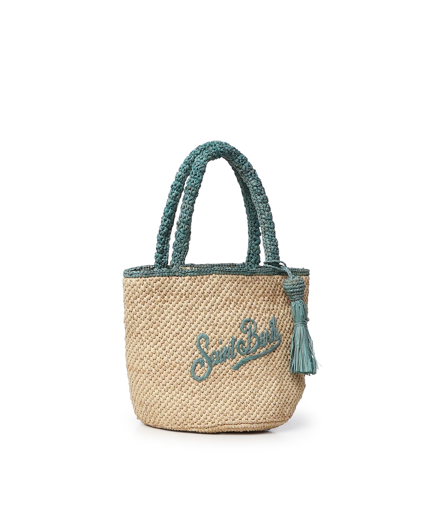 Borsa Marcy medium in raffia con logo MARR002 00221L MC2 SAINT BARTH 