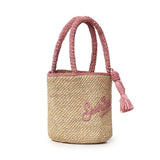 Borsa Marcy medium in raffia con logo MARR002 00415L MC2 SAINT BARTH 