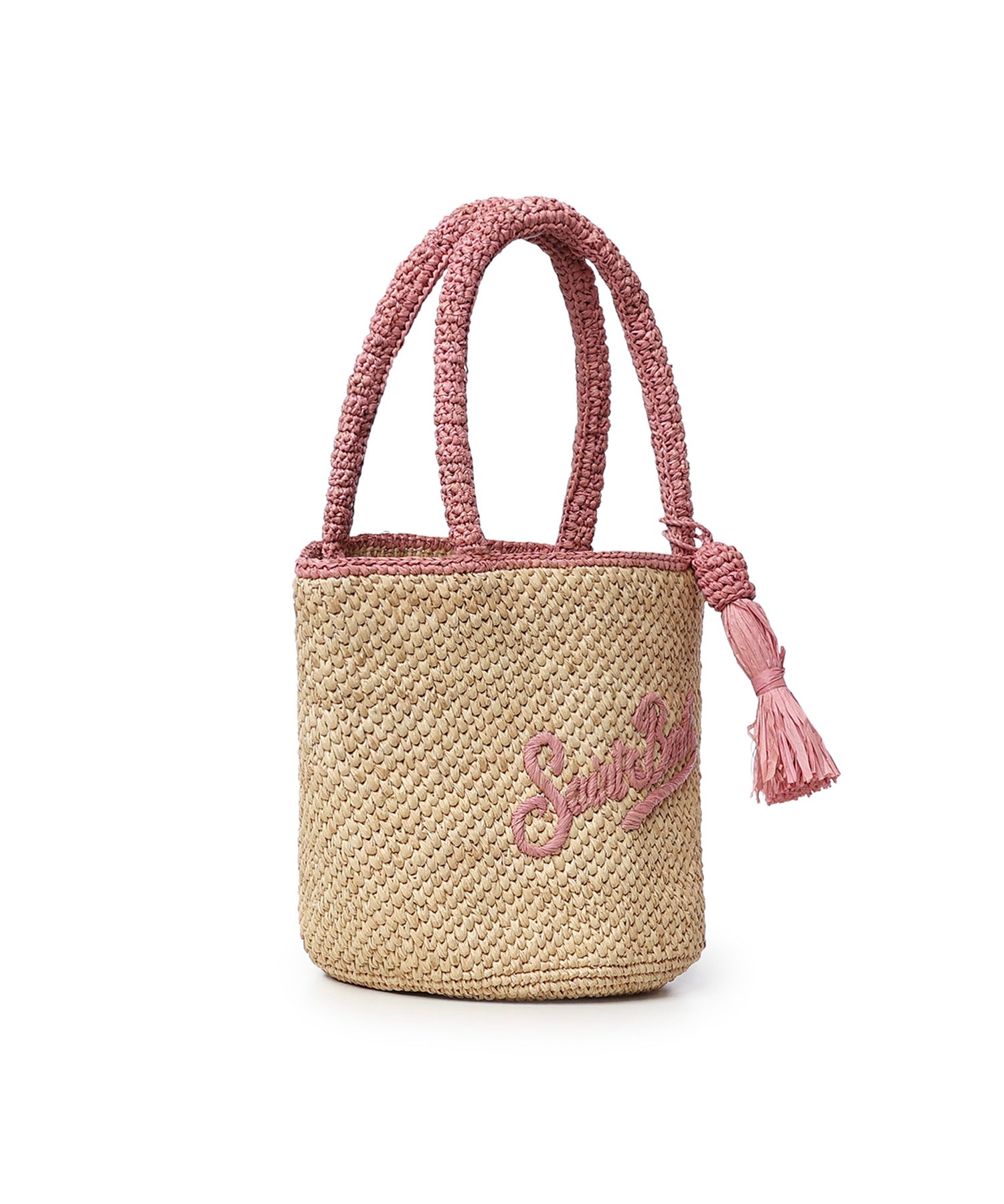 Borsa Marcy medium in raffia con logo MARR002 00415L MC2 SAINT BARTH 