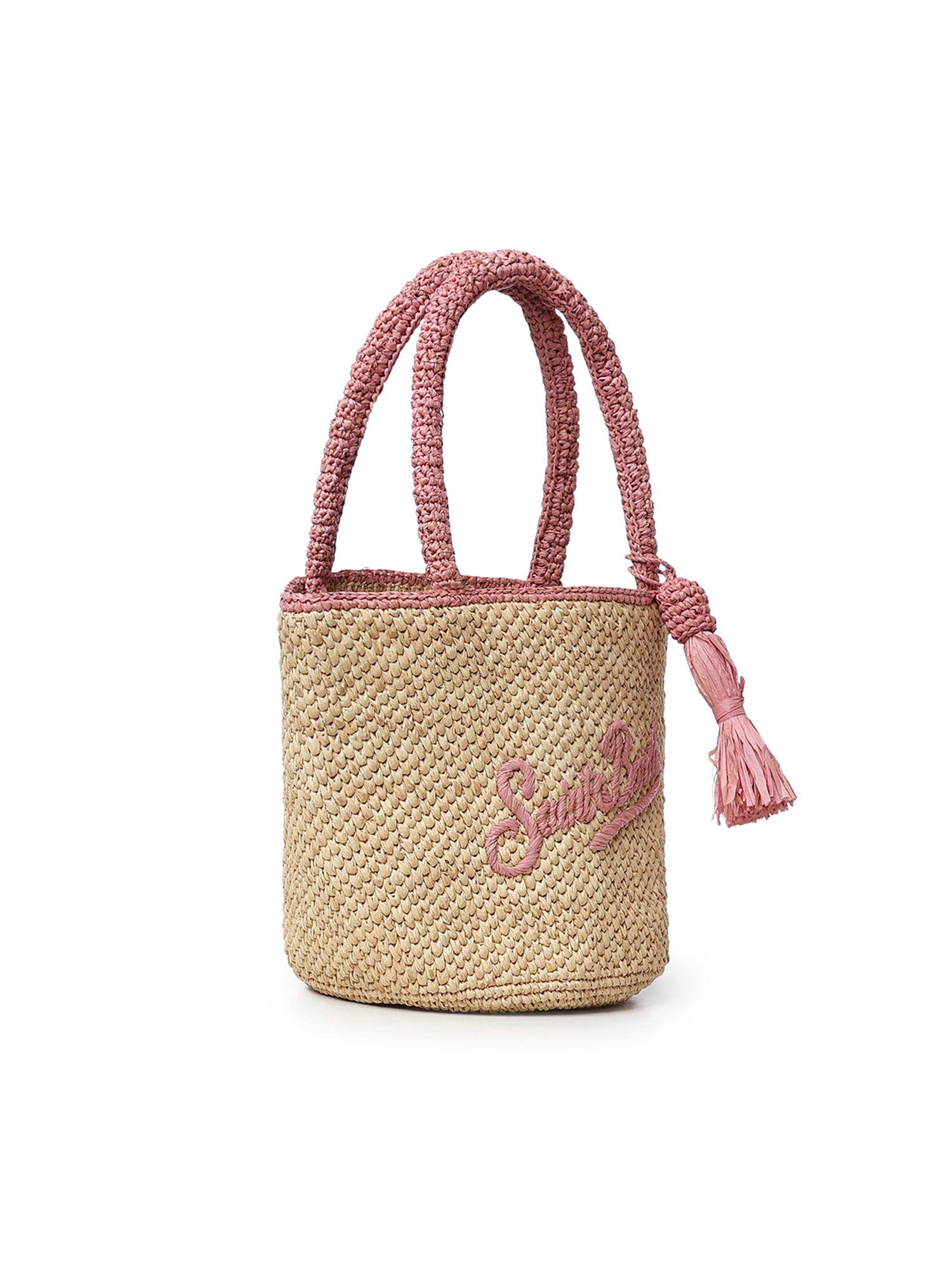 Borsa Marcy medium in raffia con logo MARR002 00415L MC2 SAINT BARTH 
