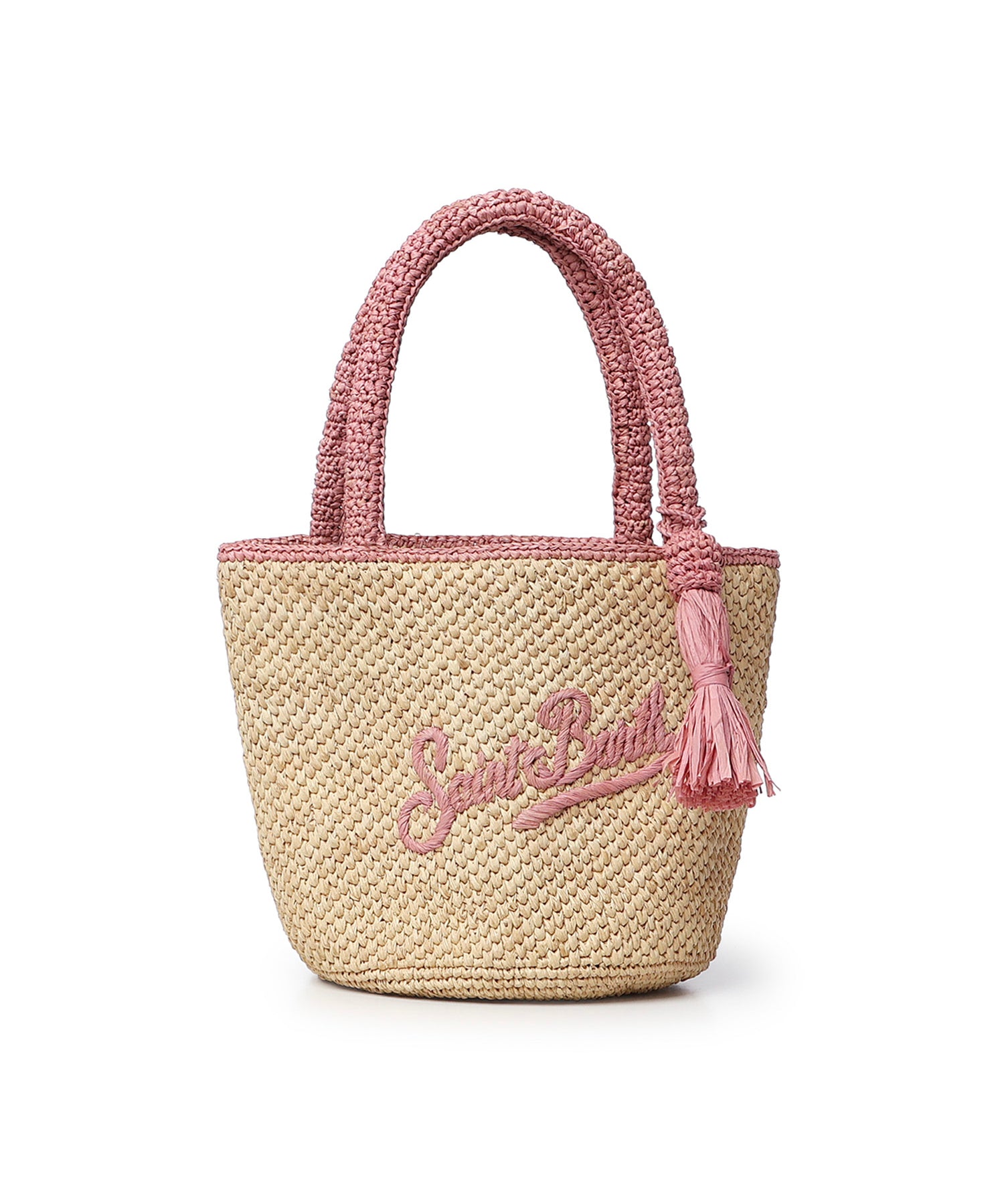 Borsa Marcy medium in raffia con logo MARR002 00415L MC2 SAINT BARTH 
