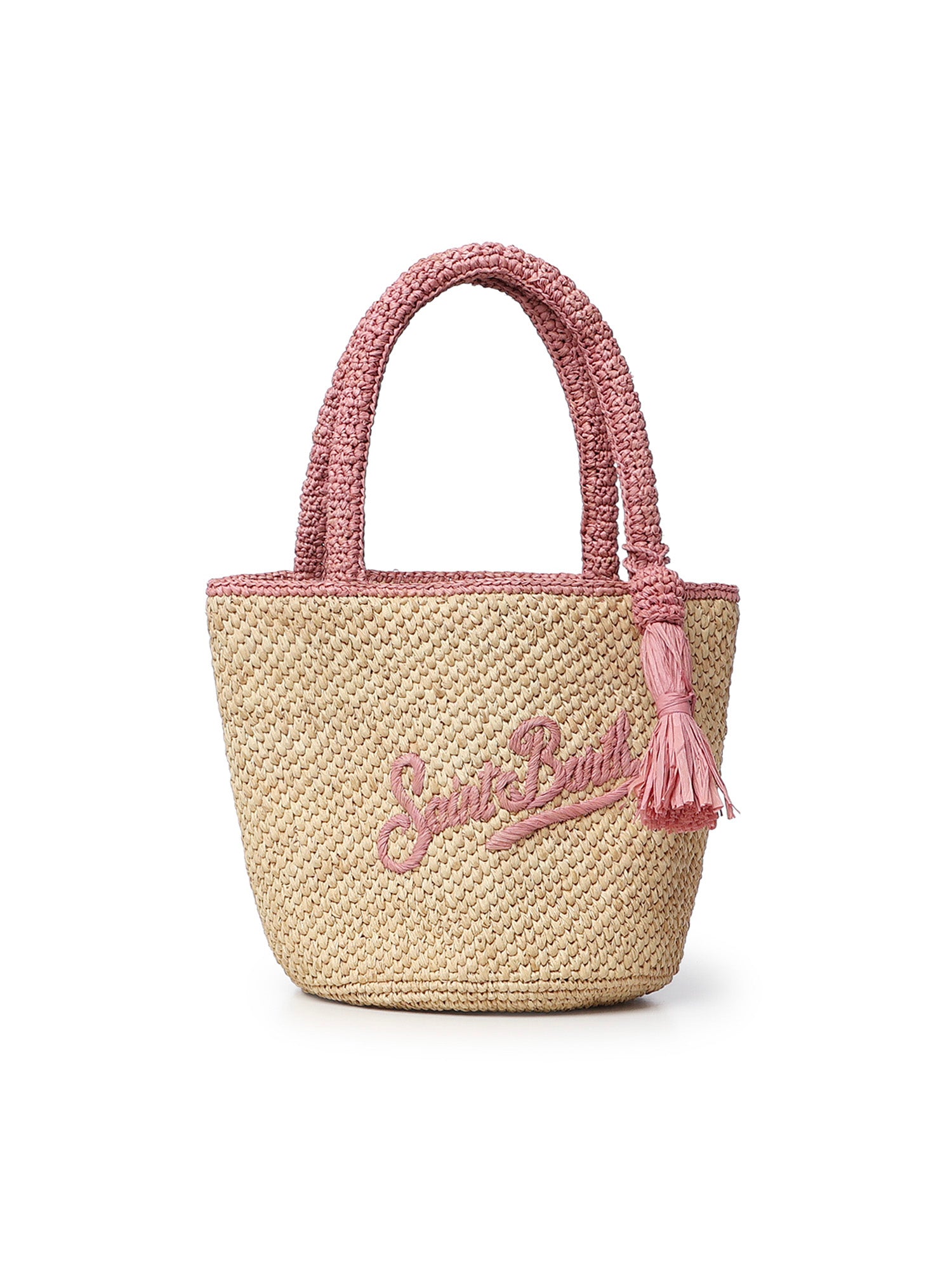 Borsa Marcy medium in raffia con logo MARR002 00415L MC2 SAINT BARTH 