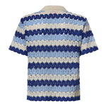 Polo in maglia Monet effetto crochet a righe MOE0001 00585L MC2 SAINT BARTH 