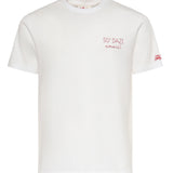 T-shirt in cotone con ricamo POT0001 00163L MC2 SAINT BARTH 