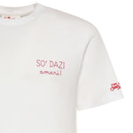 T-shirt in cotone con ricamo POT0001 00163L MC2 SAINT BARTH 