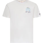T-shirt in cotone con ricamo POT0001 04379L MC2 SAINT BARTH 