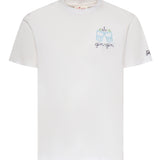 T-shirt in cotone con ricamo POT0001 04379L MC2 SAINT BARTH 